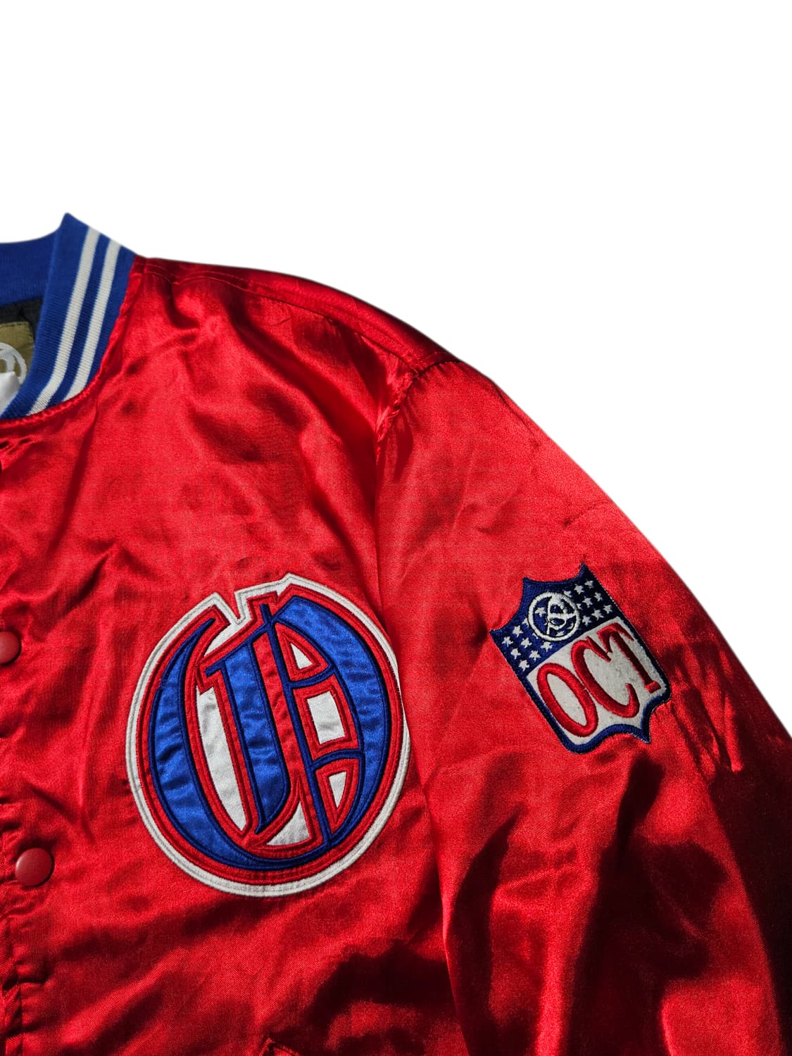 옥토퍼스아미 나일론 사틴 자켓 바시티 M 100 105 상품이미지5