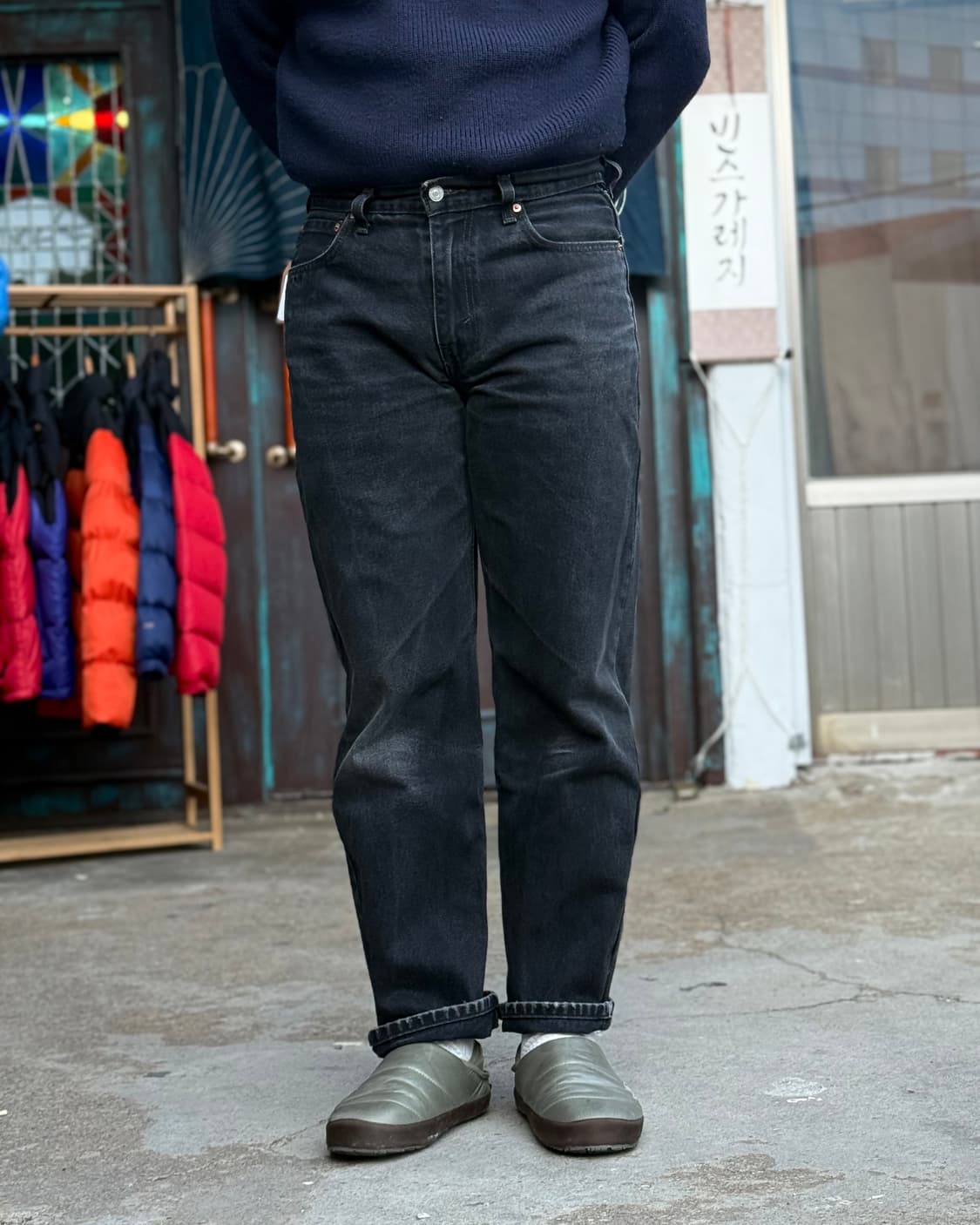 리바이스 550 릴렉스 핏 블랙 데님 팬츠 32 상품이미지8