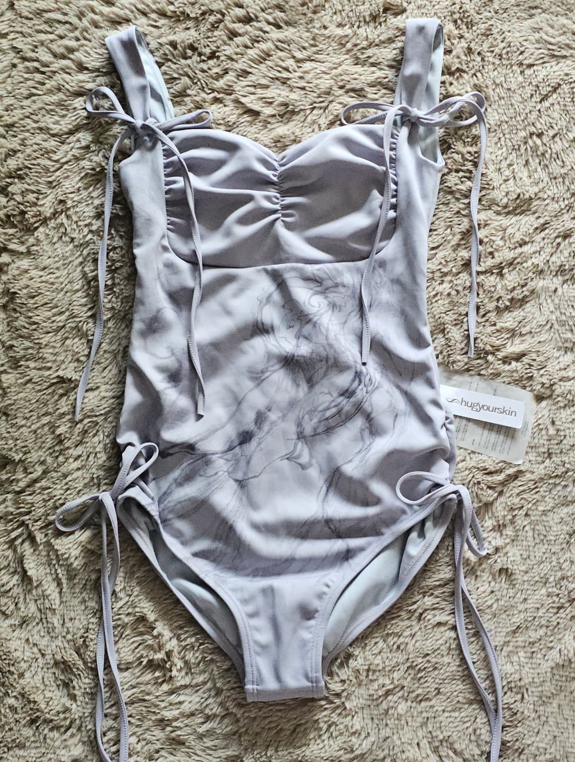 (택O) 허그유어스킨 수영복  그레이 M사이즈 swimsuit grey 상품이미지3