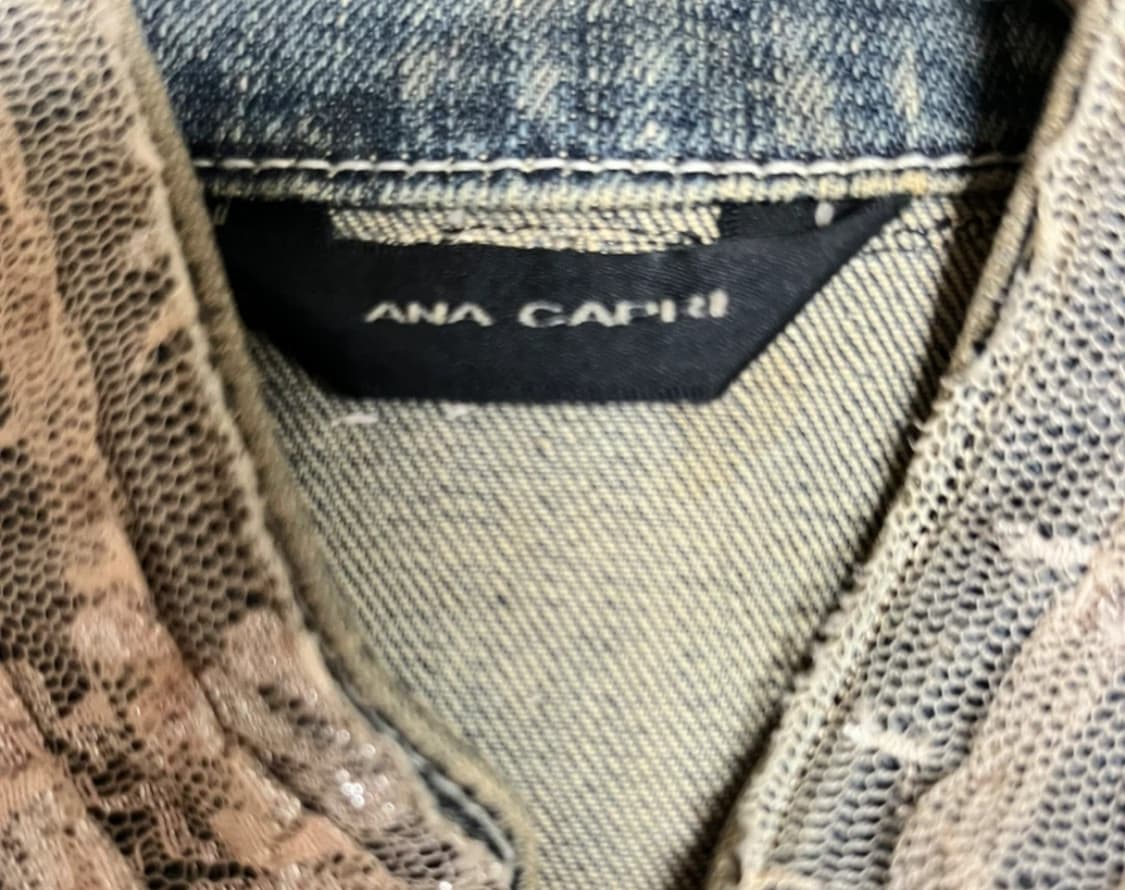 ANA CAPRI 안나 카프리 버터플라이 레이스 데님 자켓 M 상품이미지4