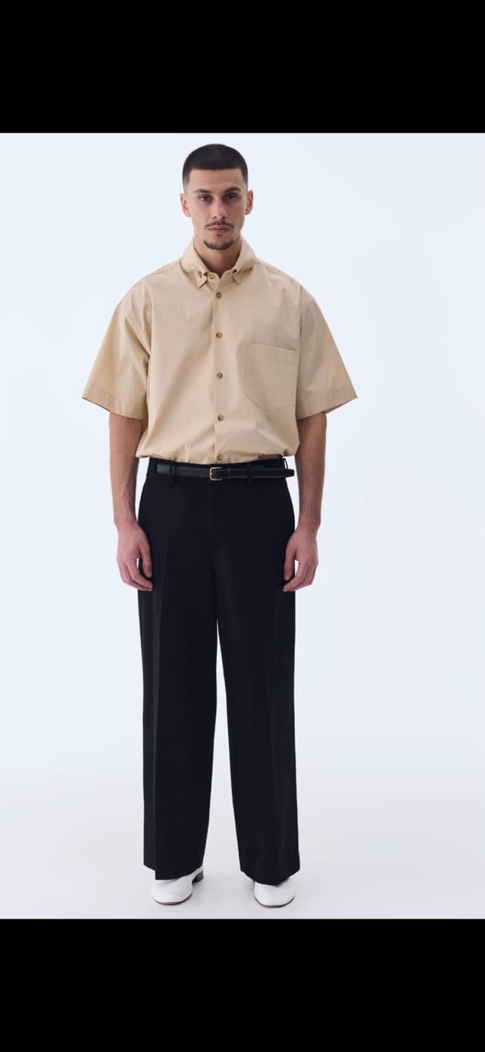렉토(RECTO) | OVER FIT CROP BOAT SHIRT 상품이미지1
