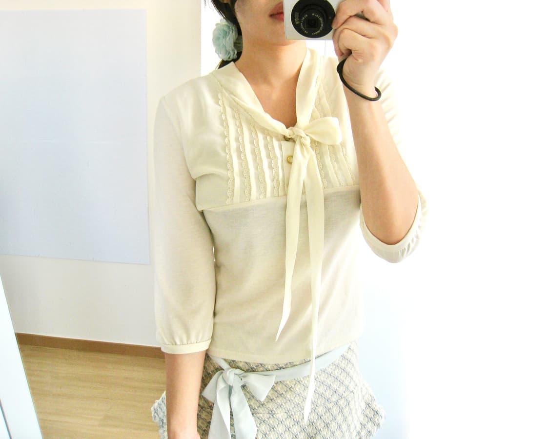 유키 쉬폰 블라우스 🐰 상품이미지3