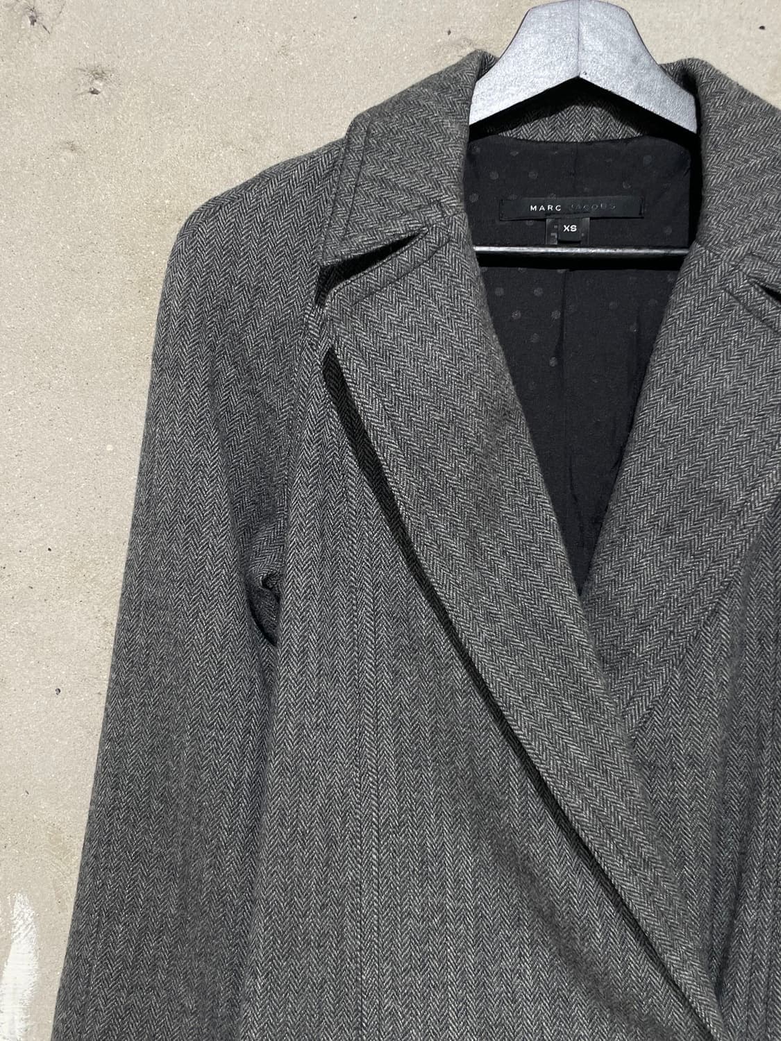 마크 제이콥스 그레이 헤링본 울 코트 상품이미지2