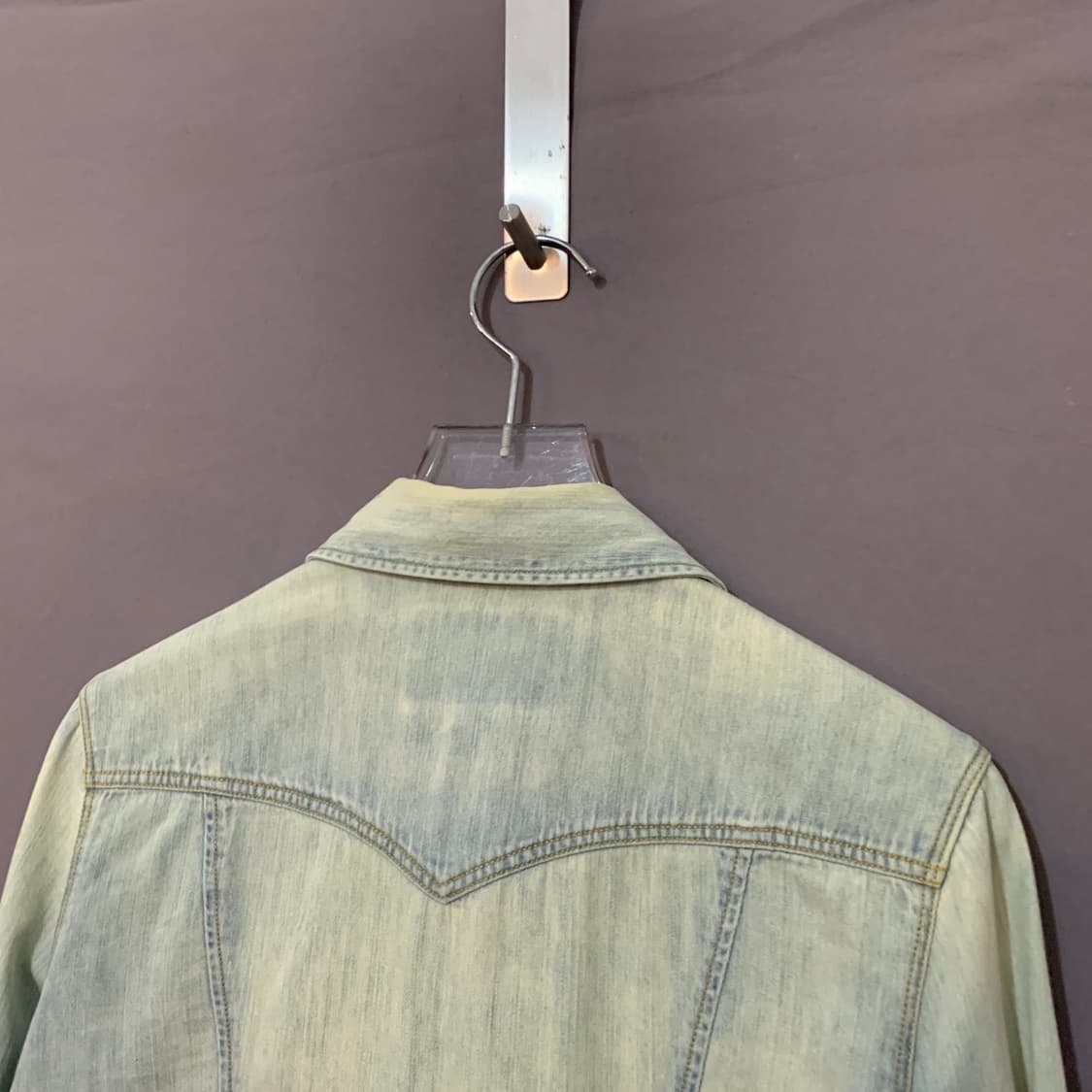S 리바이스 연청 워싱 웨스턴 데님셔츠 청남방 상품이미지3