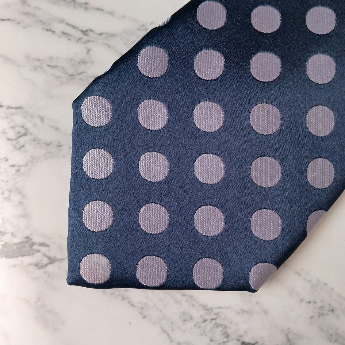 에르메네질도 제냐 도트 패턴 넥타이 8.5cm A+~A등급 E882
 상품이미지4