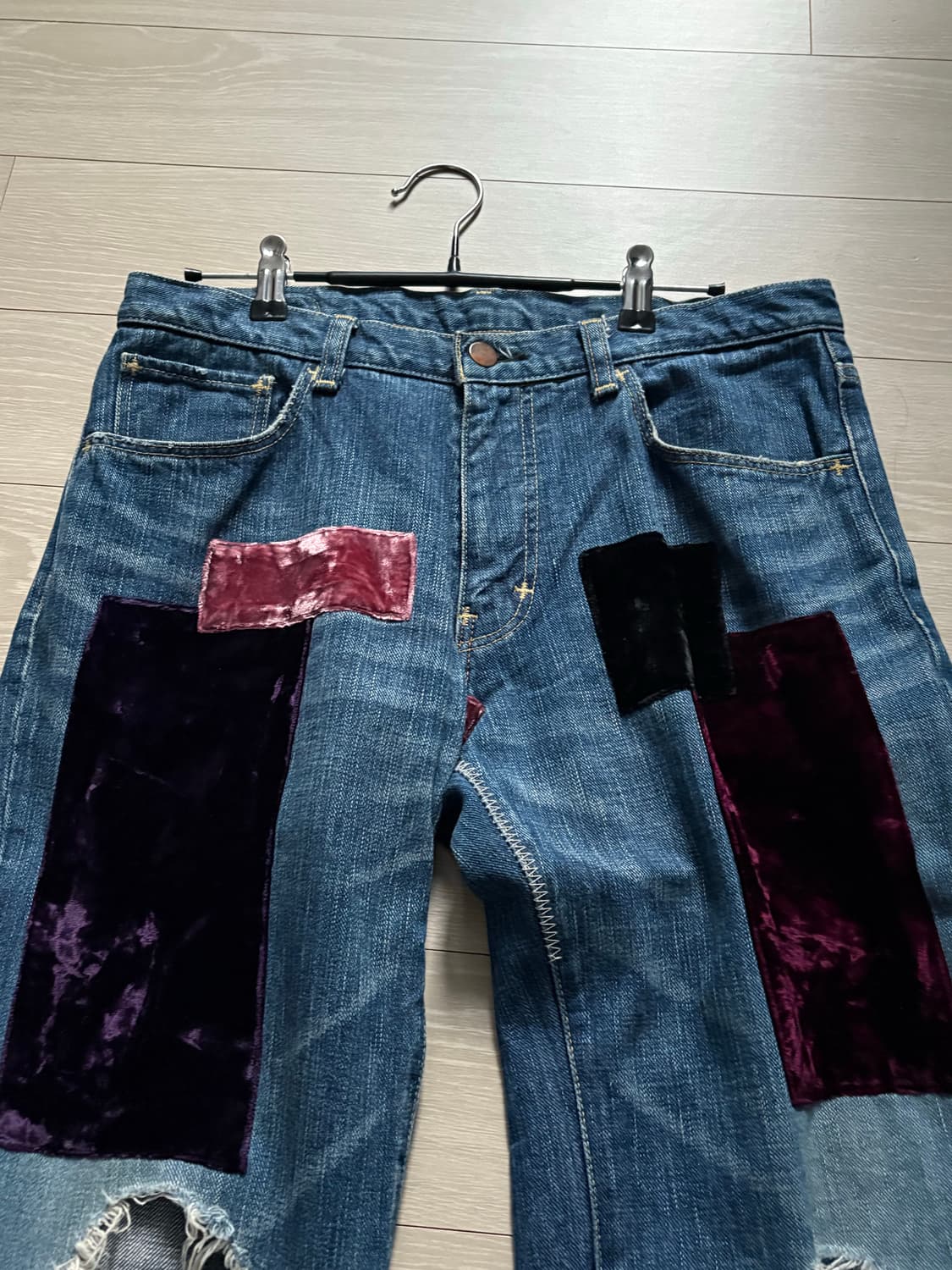 넘버나인 03aw 커트기 패치워크 진 상품이미지1