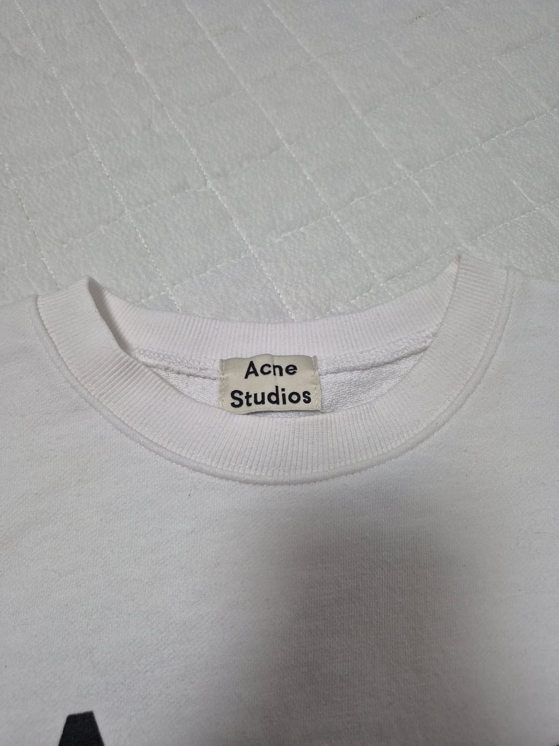 아크네 스튜디오 Acne 로고 맨투맨 화이트 남녀공용M사이즈 상품이미지4