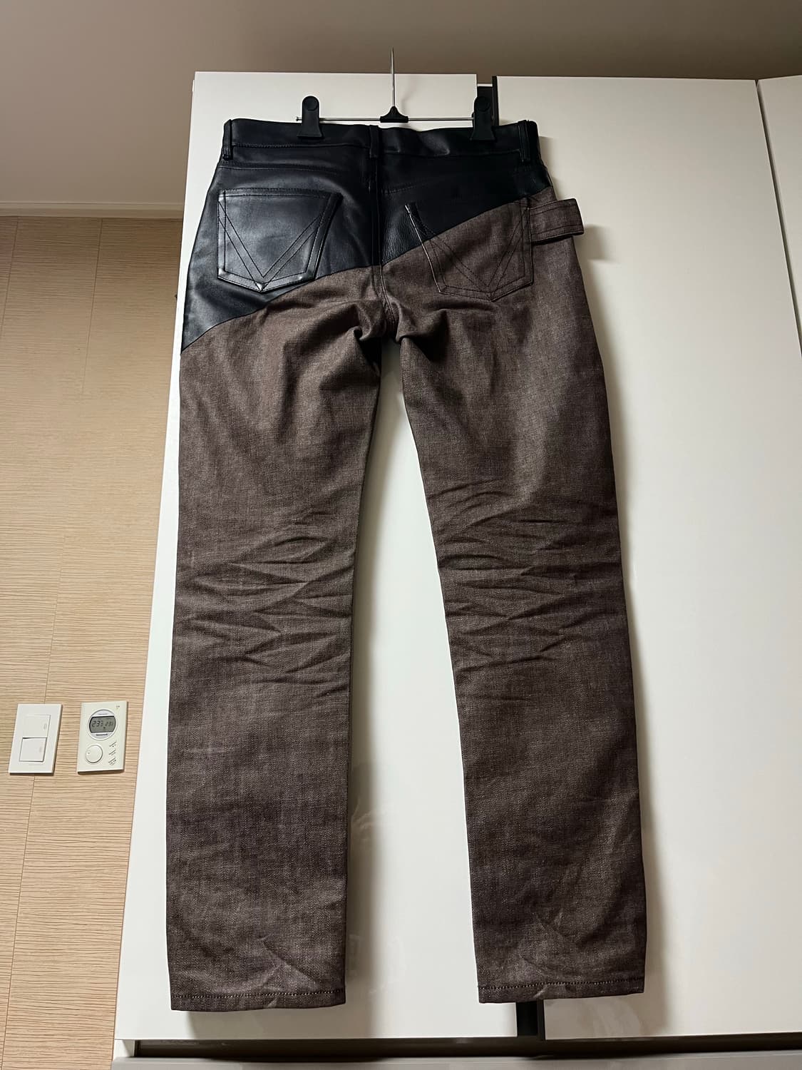 [46] 보테가 베네타 믹스 레더 데님 팬츠 진 상품이미지3