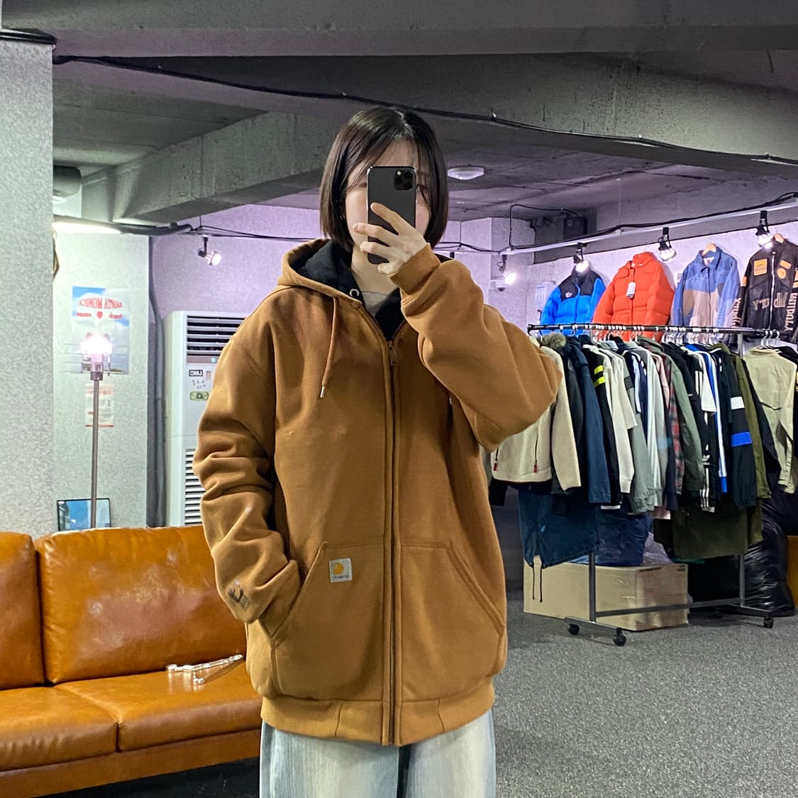 칼하트 써멀 브라운 후드집업 B4340 상품이미지1