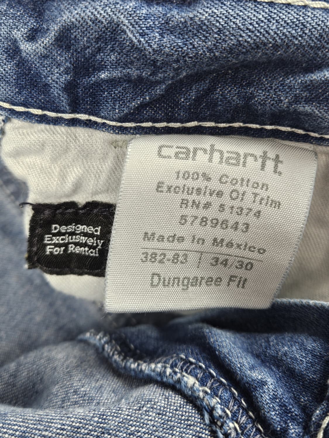 칼하트 데님 카펜터 워크 팬츠 ( 34 X 30 ) / 10059 상품이미지7