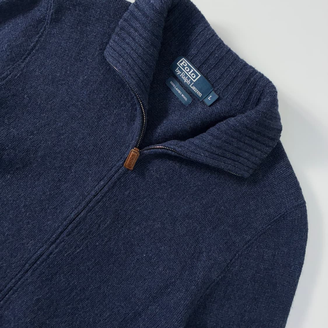 Polo  폴로 랄프로렌 2-way 네이비 램스울 니트 집업  상품이미지3
