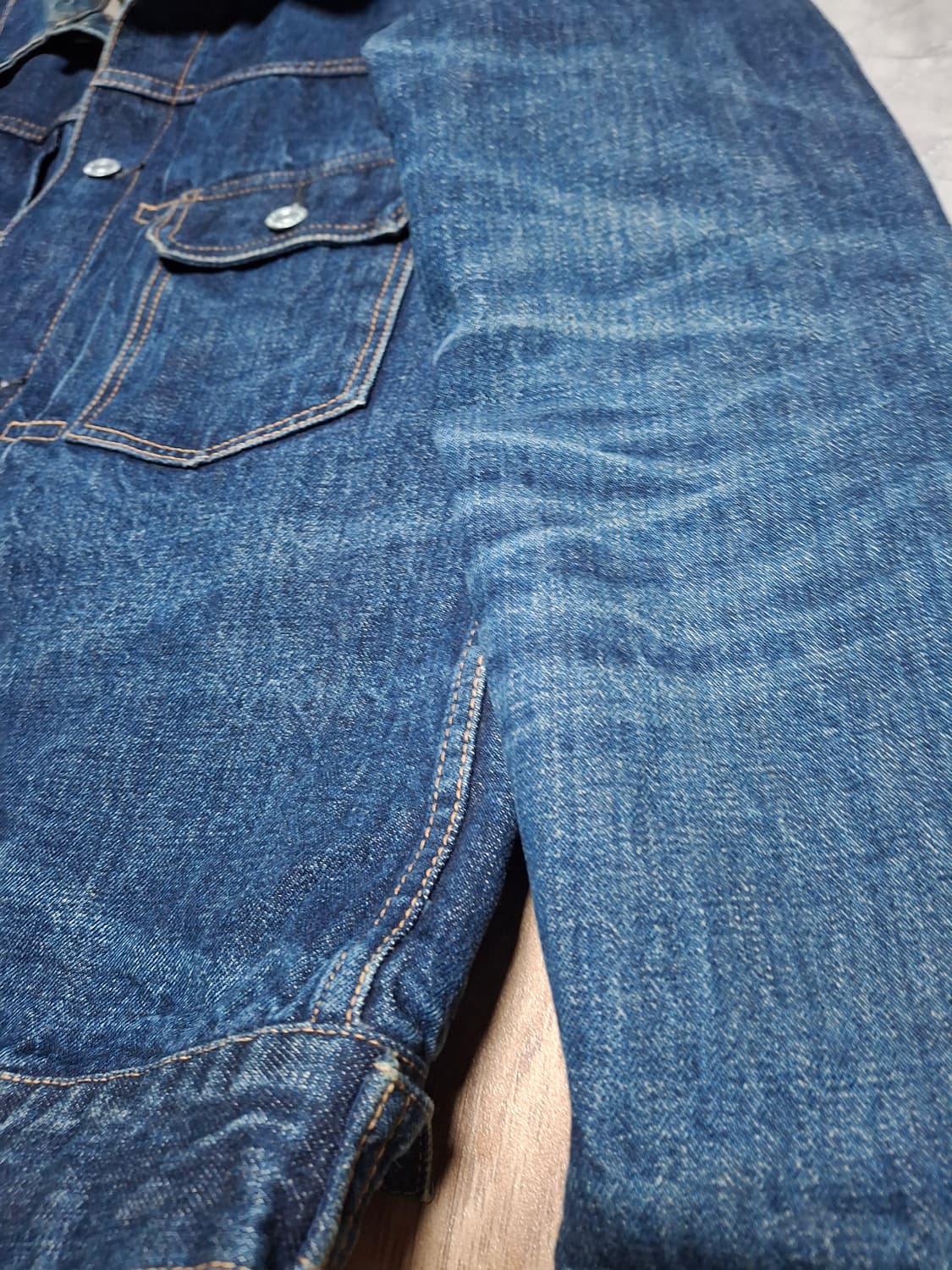 denime 드님 2세대 셀비지 데님 트러커 자켓 상품이미지5