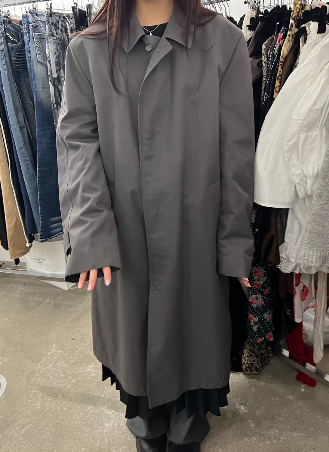 그레이 트렌치코트 상품이미지1