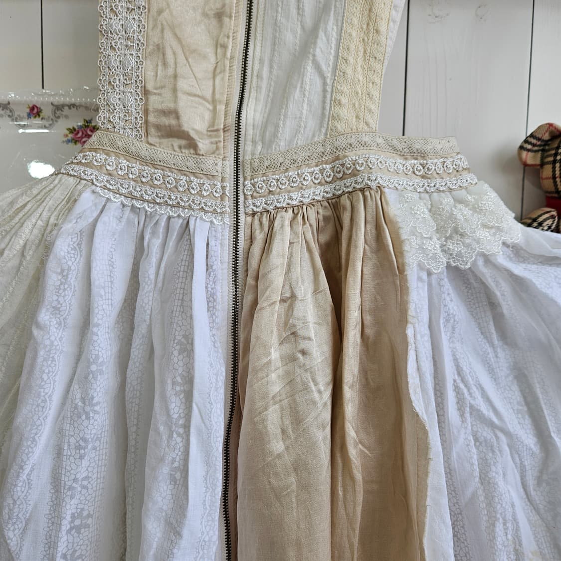 풀문 페이즐리 레이스 레이어드 점퍼스커트 상품이미지4