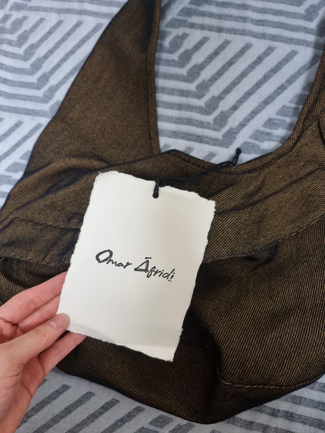 오마르 아프리디 YELLOW TWILL MIDI LIDIA BAG 상품이미지7