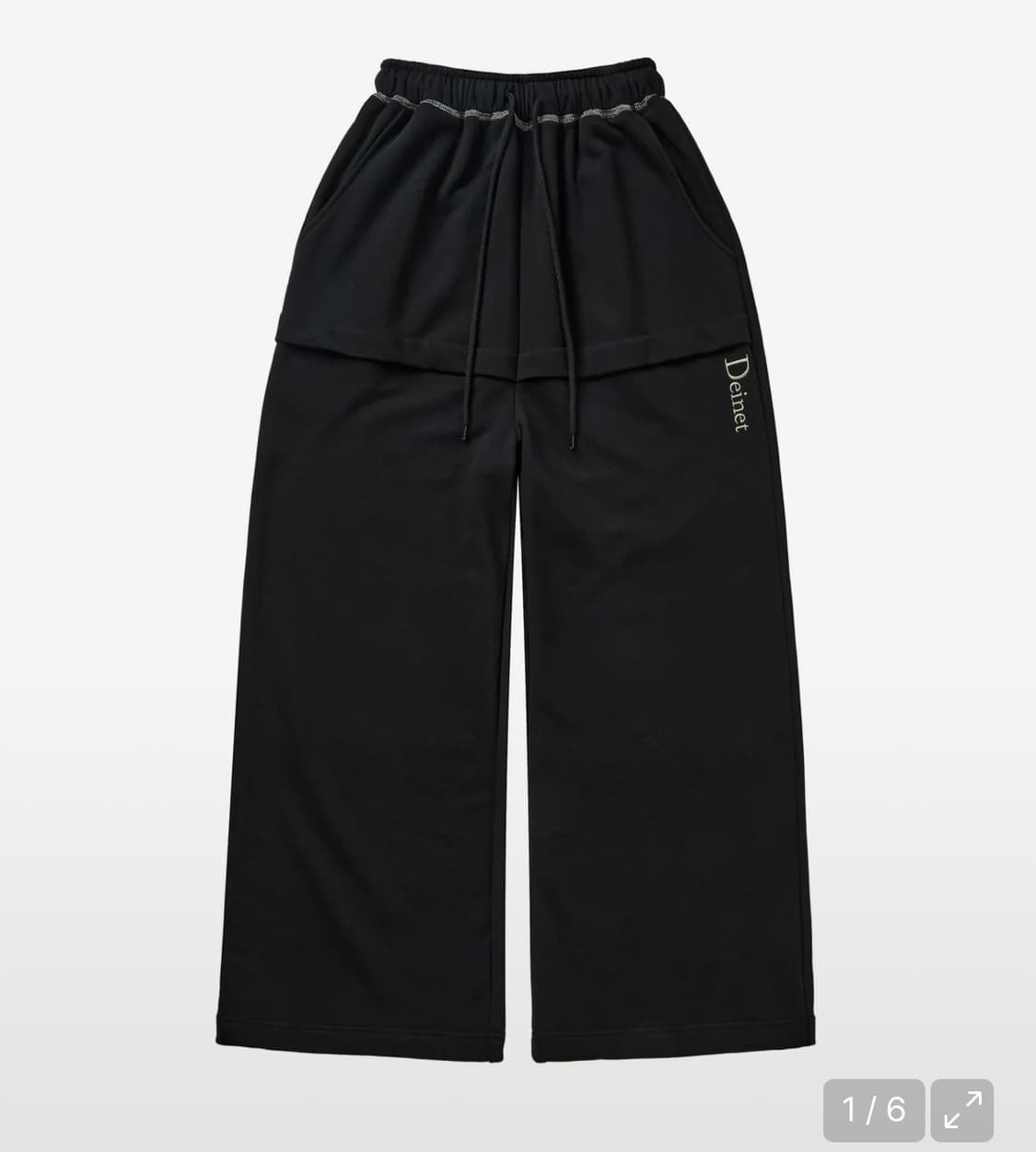 DEINET LAYERED SWEAT PANTS IN BLACK 상품이미지1