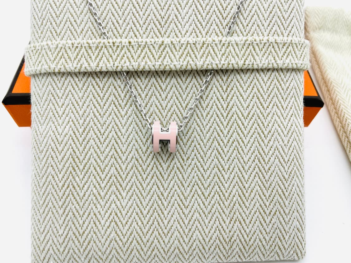 에르메스 미니 팝아슈 펜던트 팔라듐 & 로즈 드라제 H147992FP85 상품이미지1