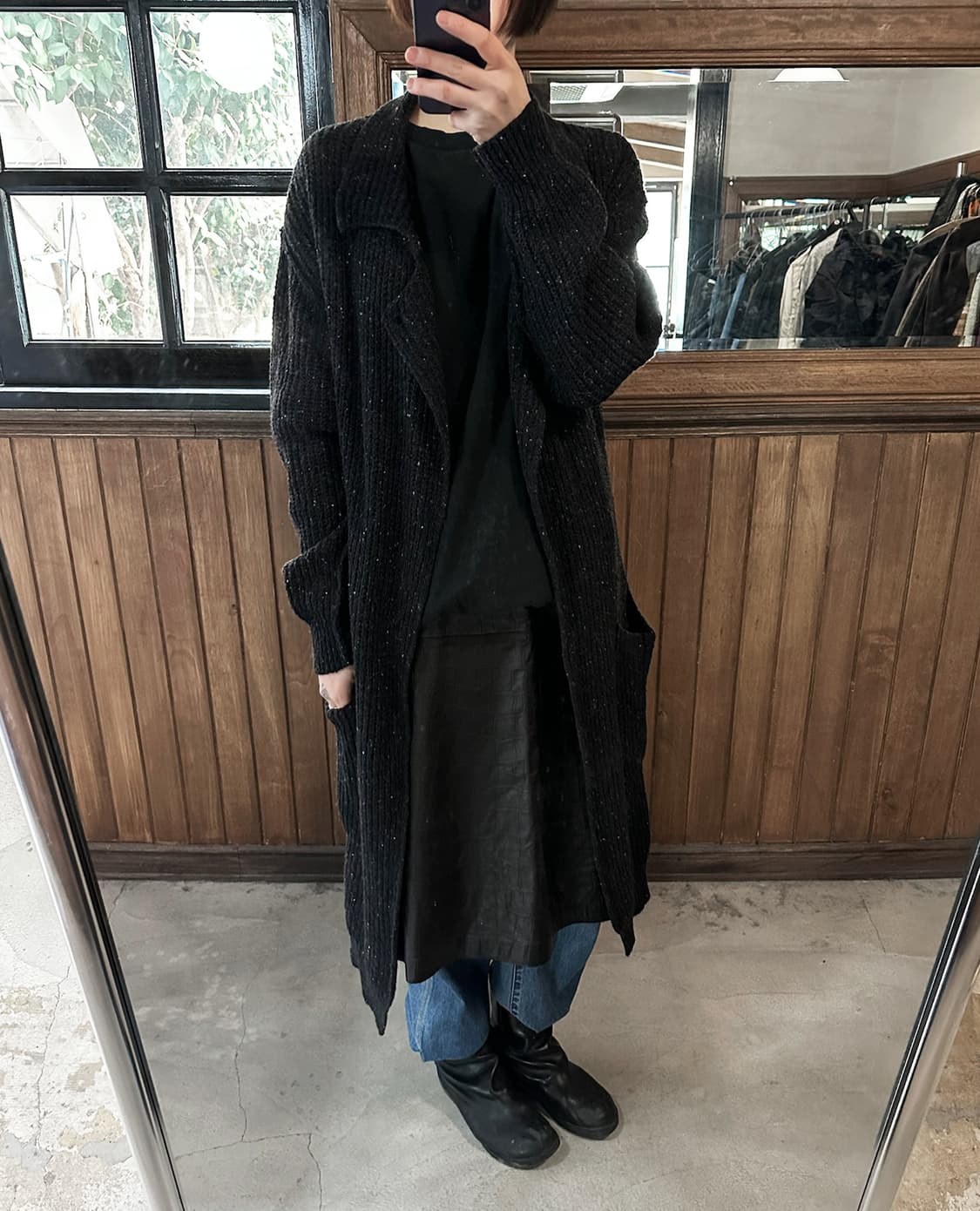 DIESEL wrap knit long cardigan 상품이미지4