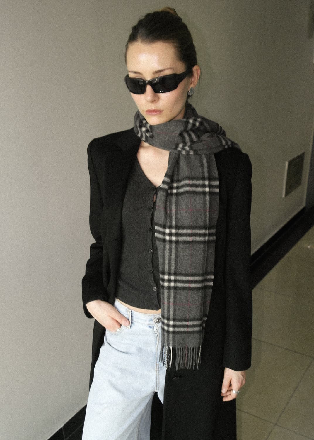 100% 캐시미어 패턴 머플러 상품이미지6