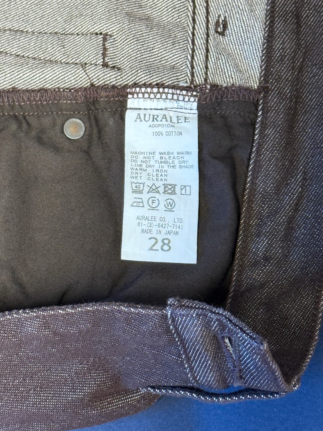 오라리 5p 데님 브라운 28사이즈 상품이미지4