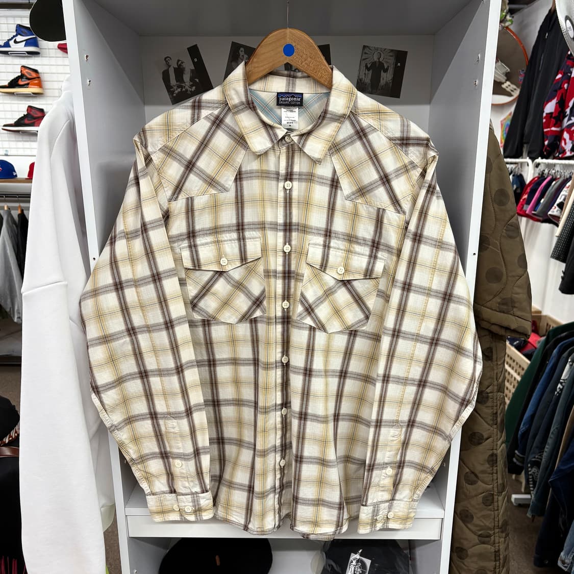 (M) 파타고니아 오가닉 아웃도어 체크 셔츠 상품이미지1