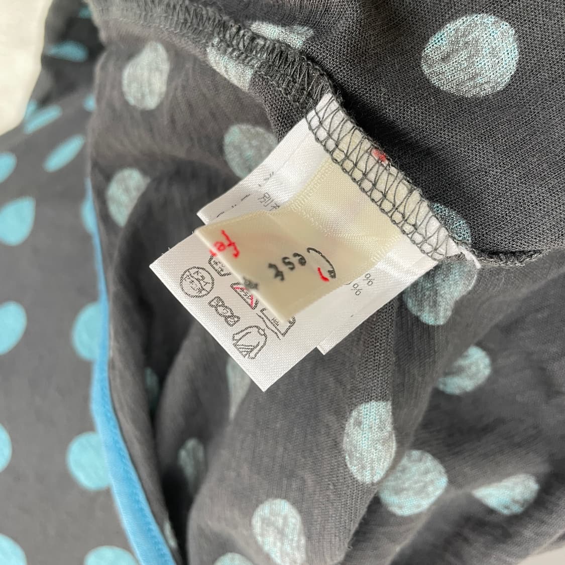 Cest moijeu 도트 반팔 롱 티셔츠 상품이미지5