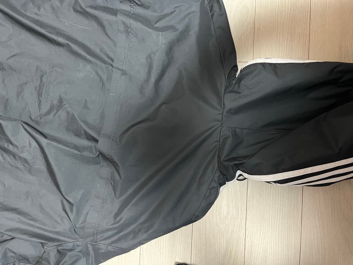 아디다스 블랙 삼선 후드 바람막이 땀복 러닝복 상품이미지2