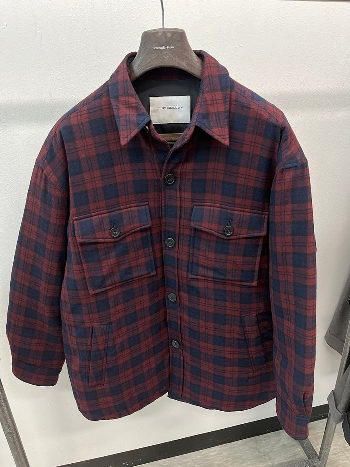 105) 커스텀멜로우 타탄 구스 패딩셔켓  상품이미지3