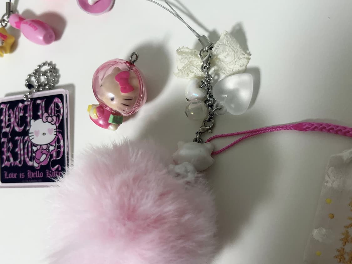 일괄 카오하나 키티 스트랩 비행기 키티 우주복 볼링 챠미 키티 부적 상품이미지3