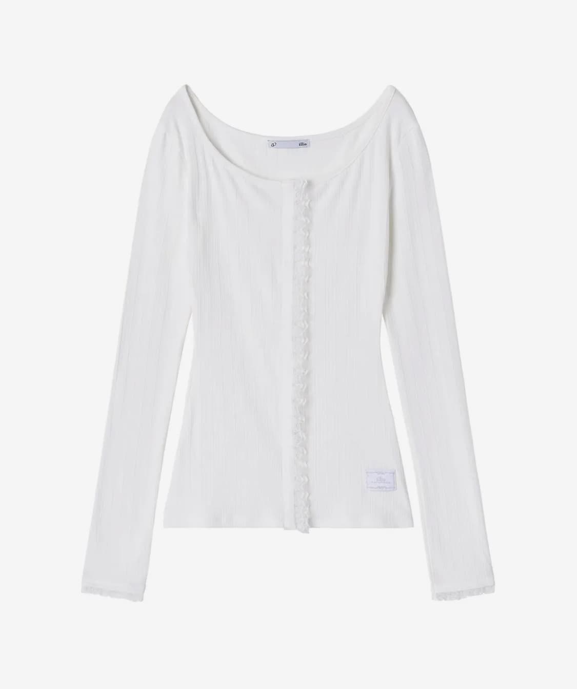 일리오 white my one lace trim cardigan  상품이미지1