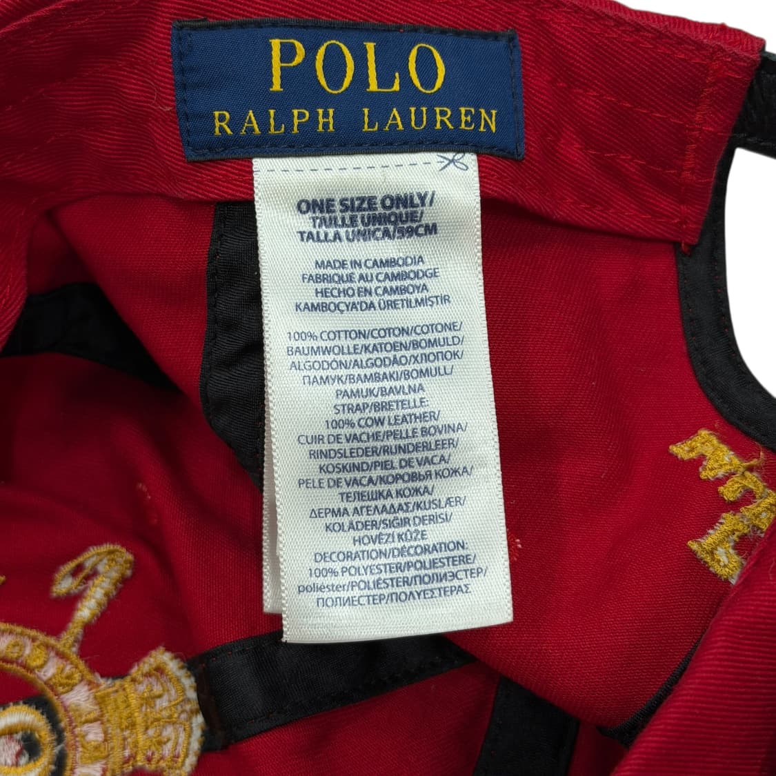 폴로 랄프로렌 빈티지 레드 볼캡 모자 상품이미지4