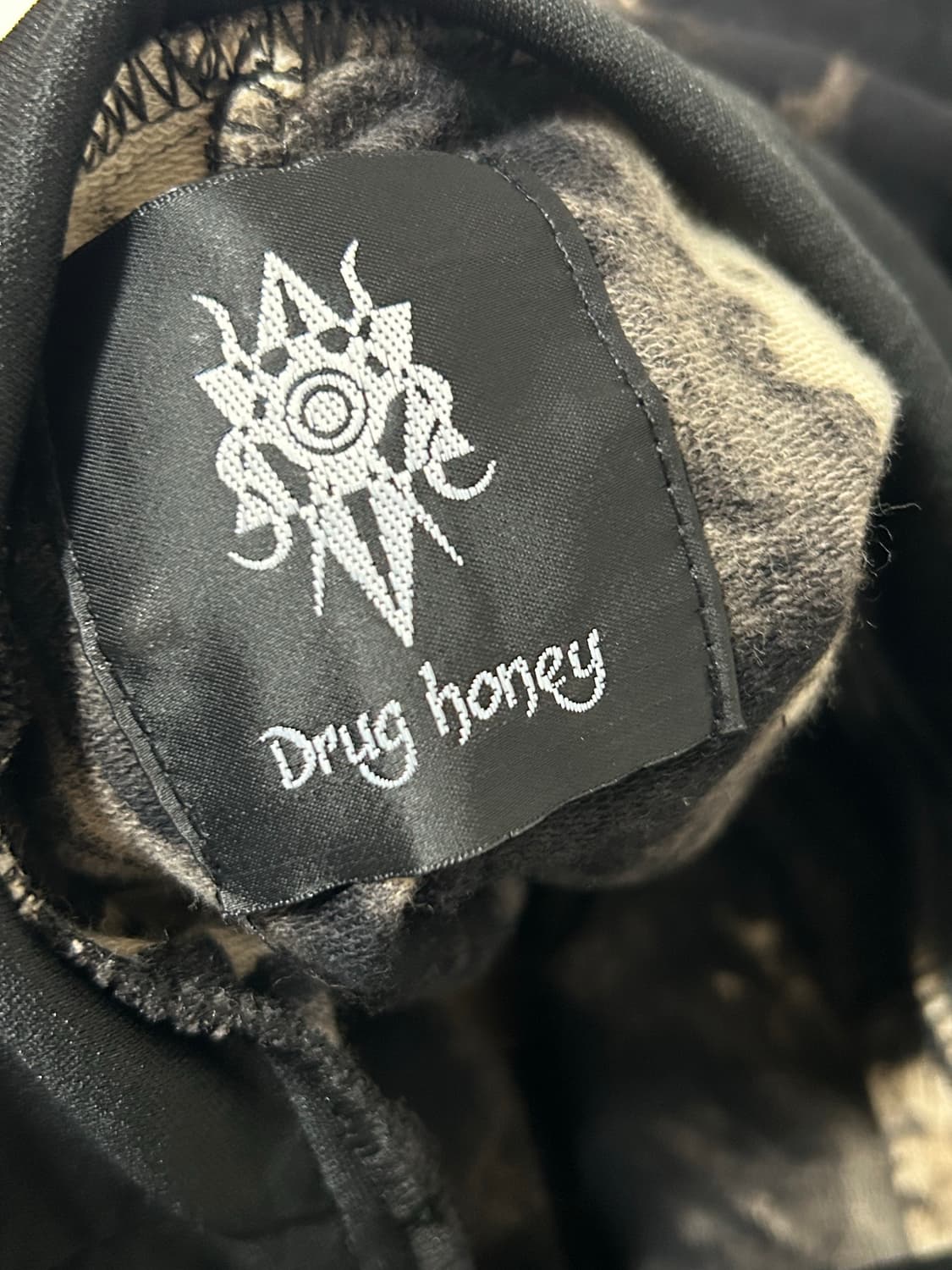 Drug honey 타이다이 하이넥 후드 오버핏 롱자켓 하라주쿠 서브컬쳐 상품이미지4