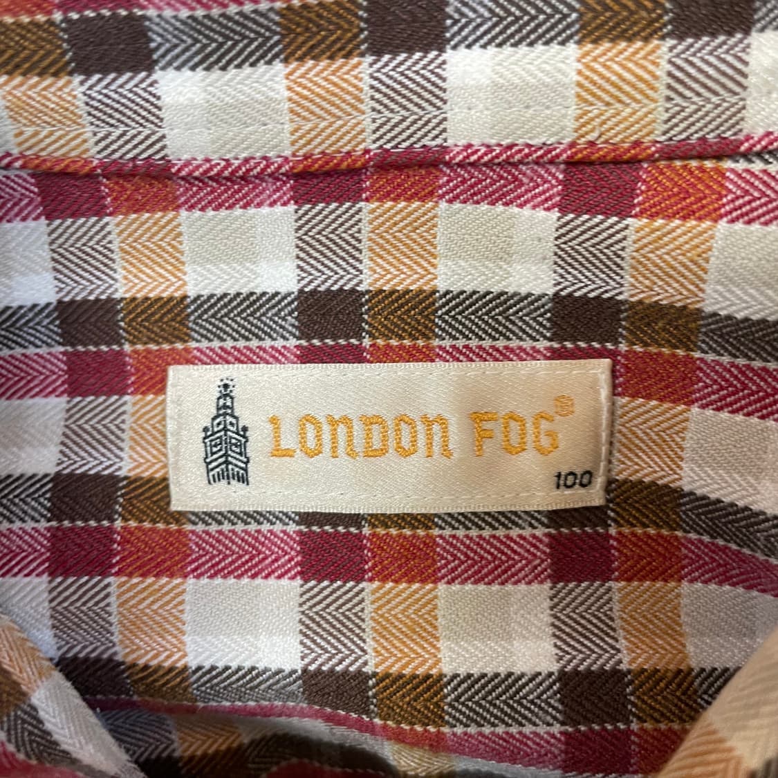 LONDON FOG 런던포그 체크 원포켓 긴팔 셔츠 100 상품이미지4