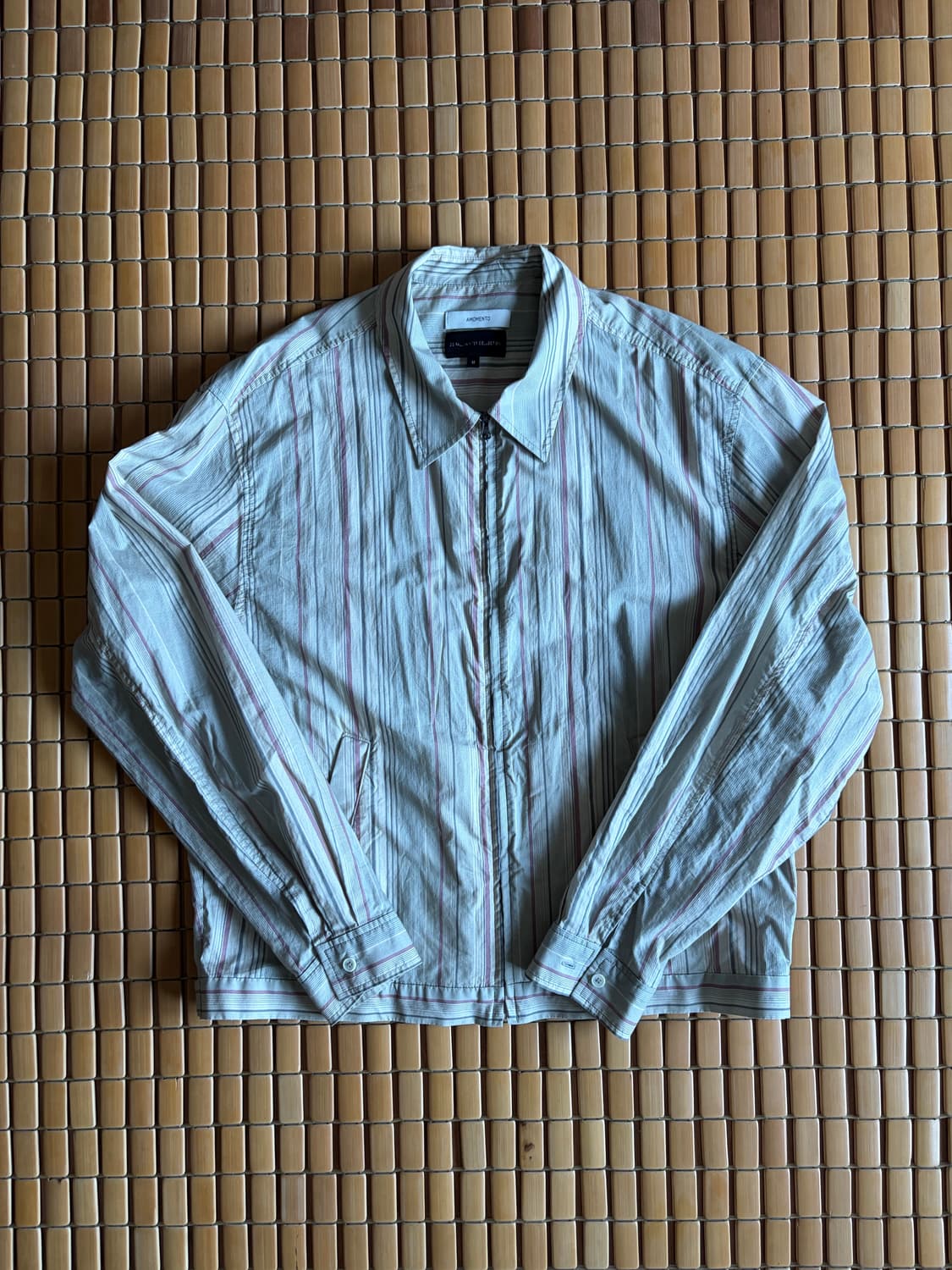 아모멘토 코튼 스트라이프 셔츠 자켓 상품이미지1