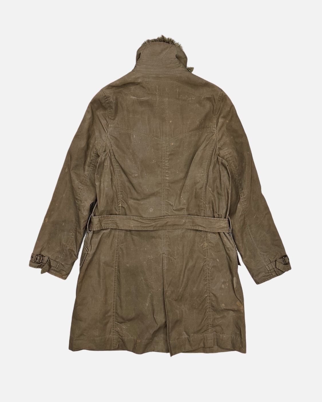 RNA grunge fur belted coat 상품이미지8