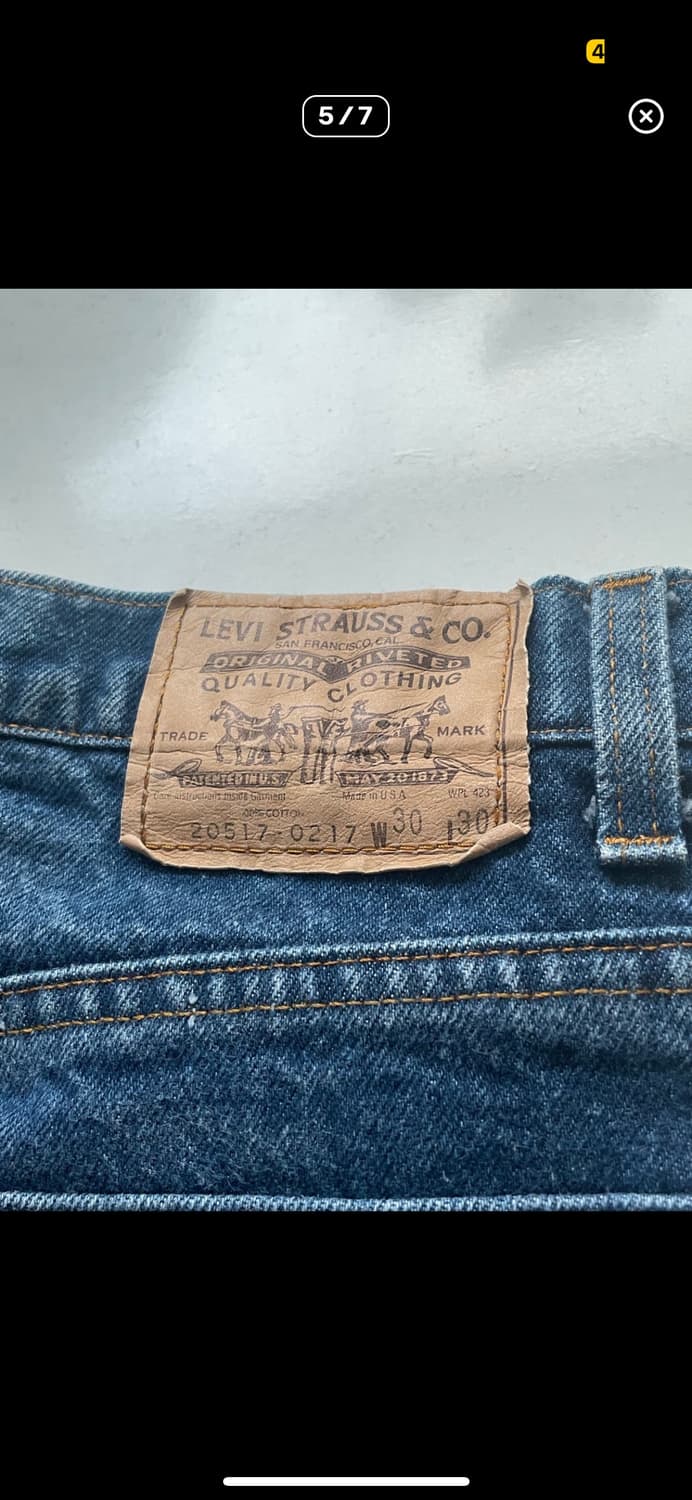 80s 빈티지 리바이스 517 오렌지탭 (진청) 상품이미지5