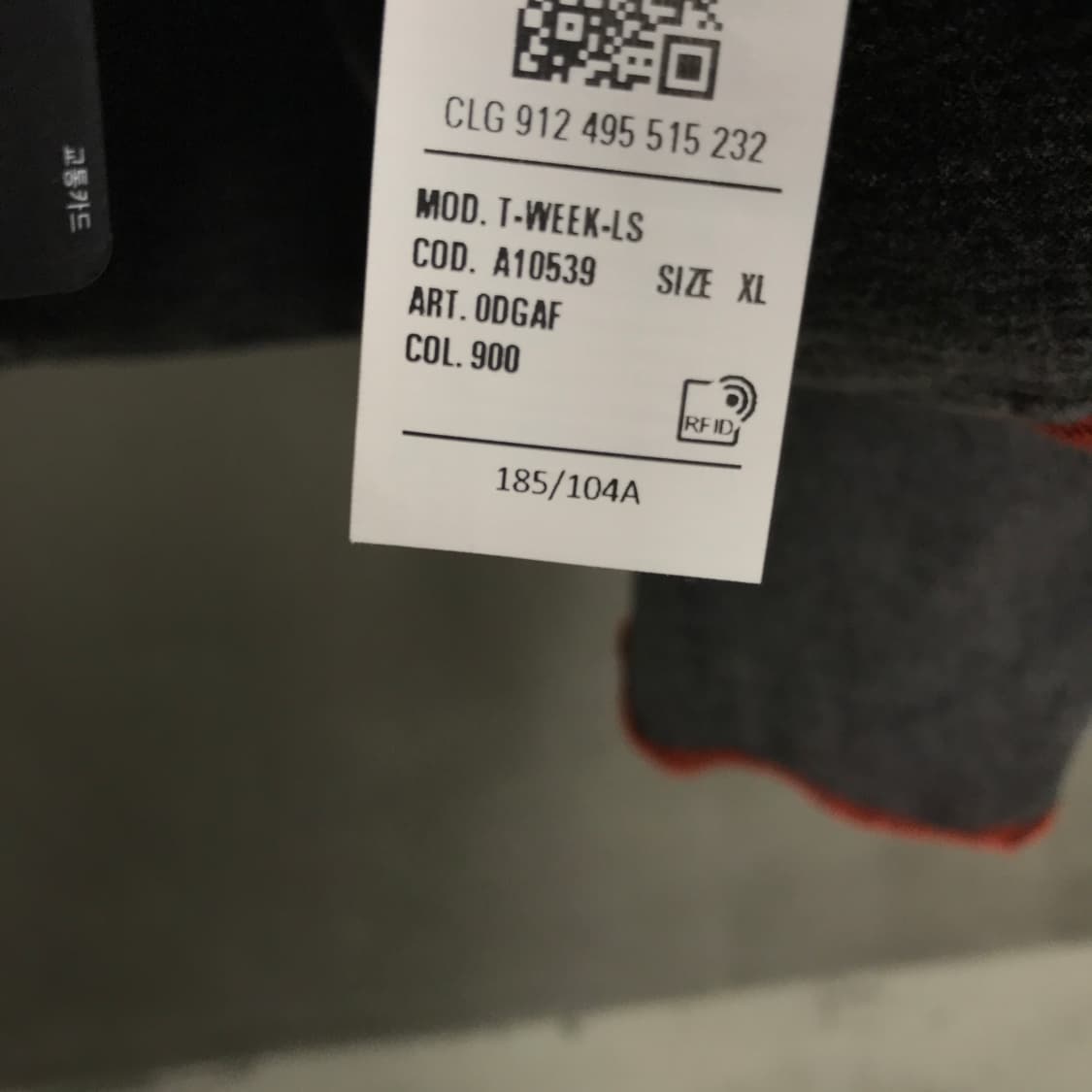 디젤 피그먼트 긴팔 티셔츠 XL 상품이미지7