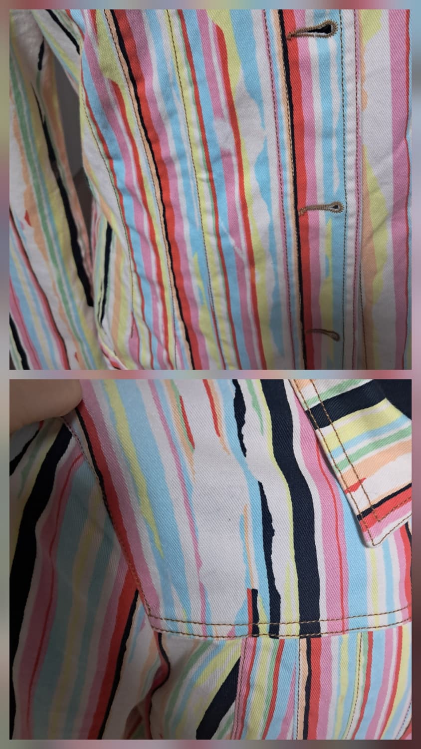 겐조 정품 스트라이프 데님 자켓 40사이즈(약55) 상품이미지9