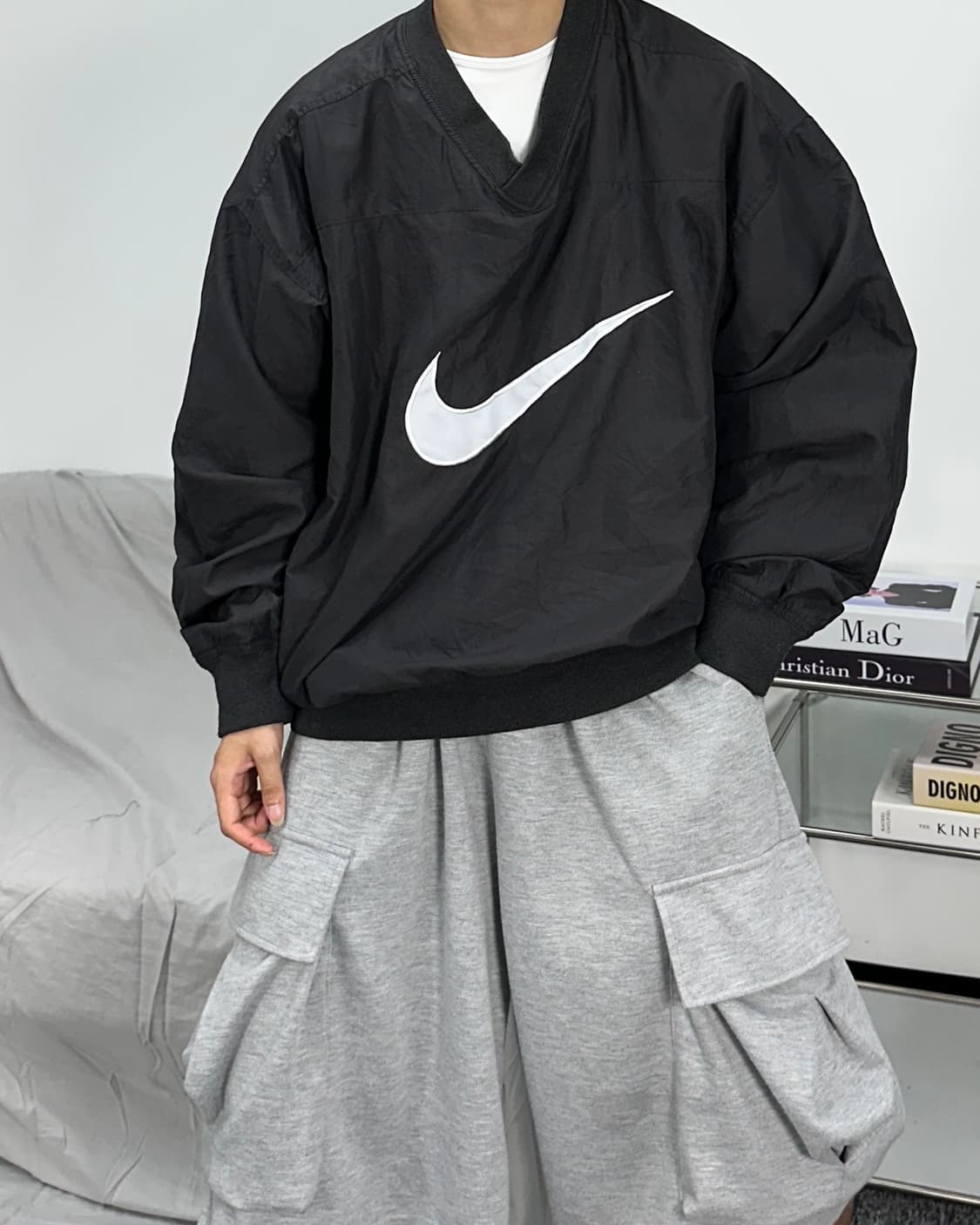 나이키 블랙 빅로고 웜업 L 상품이미지2