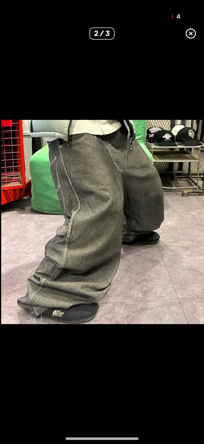 GUESS gray denim stitch carpenter wide p 상품이미지2