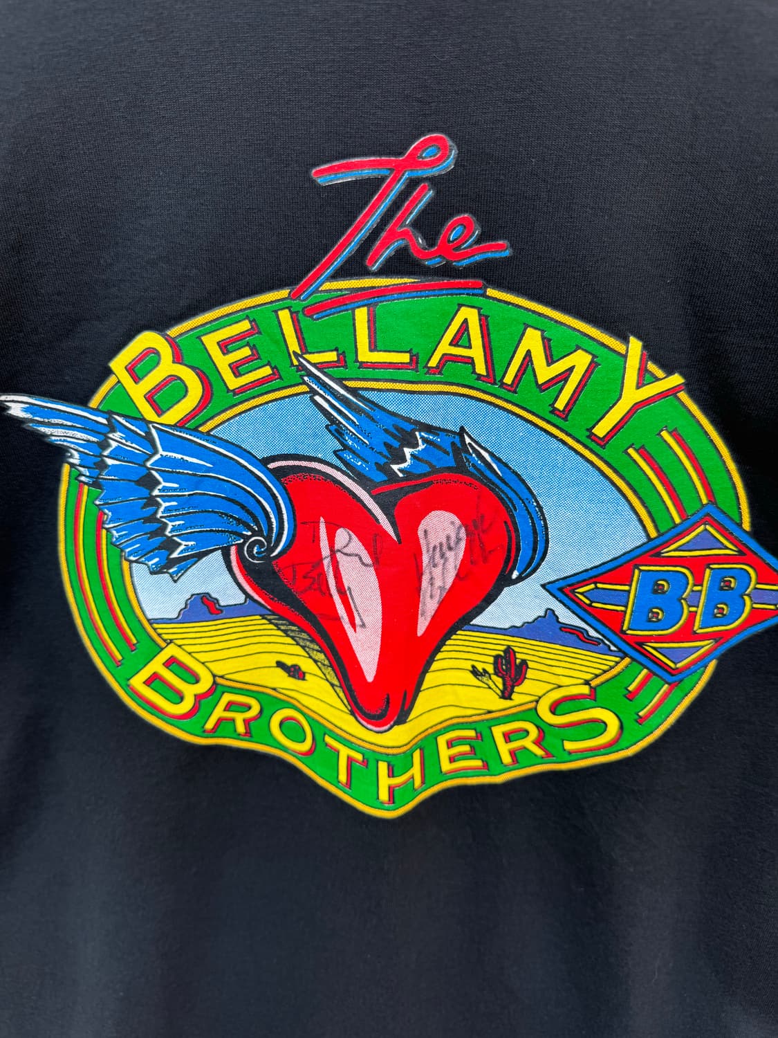 90s 헤인즈 벨라미 브라더스 프린팅 싱글스티치 밴드 반팔 티셔츠 상품이미지3