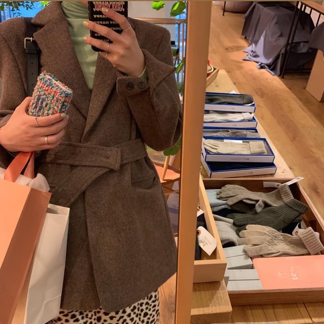 위아 러브코드유 벨트 울 자켓 상품이미지2