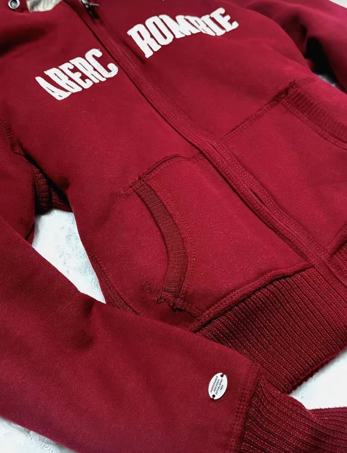 아베크롬비 울프죠 버건디 후드집업 상품이미지2