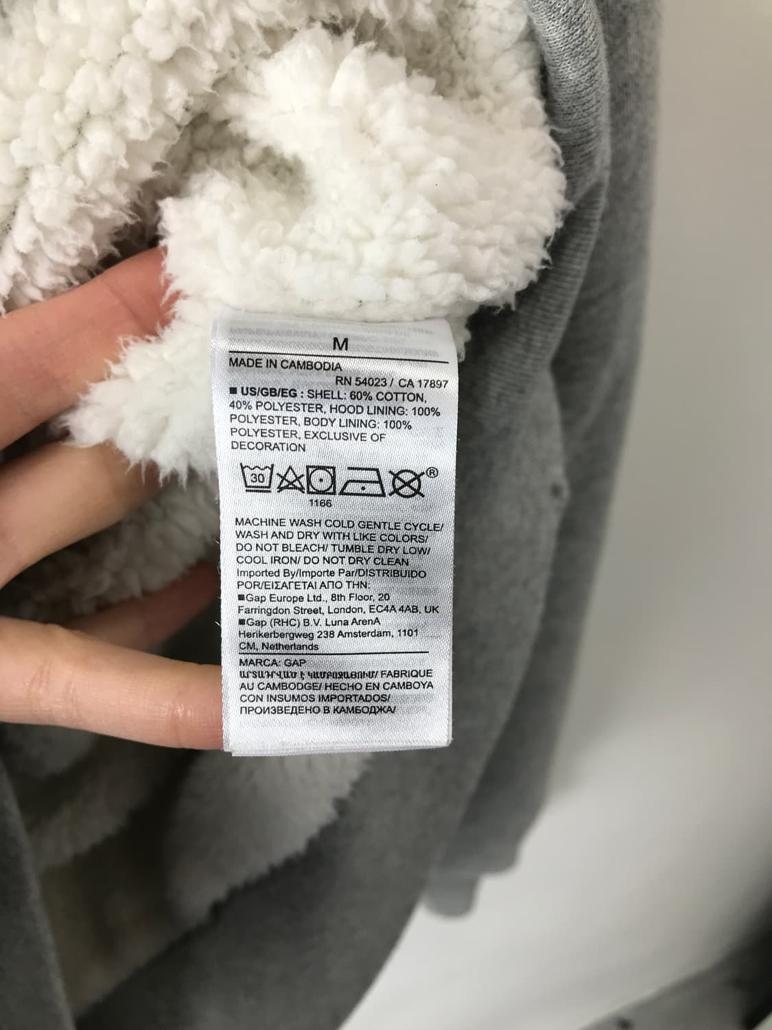 GAP Light Grey Hoodie Zip Up 상품이미지6