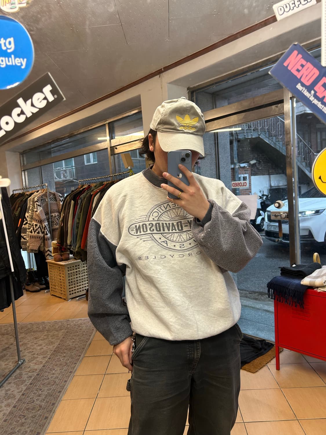 90‘s USA 할리데이비슨 바&실드 스웻셔츠 상품이미지9