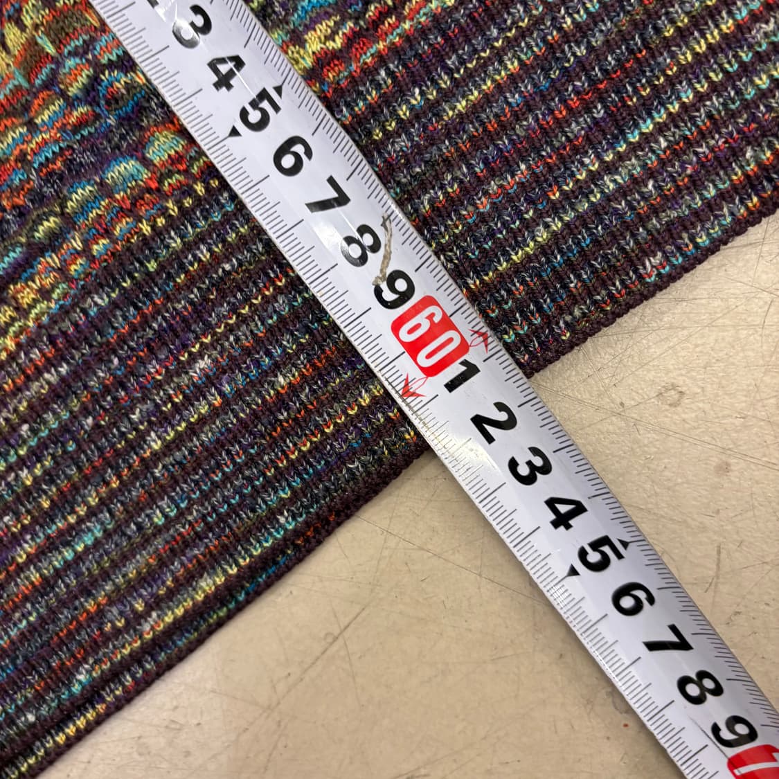 미쏘니 컬러 패턴 니트 카라티 상품이미지4