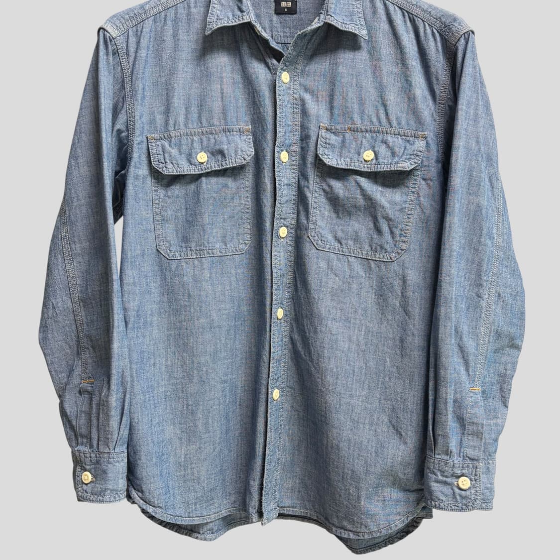 (S)유니클로 샴브레이 셔츠 상품이미지4