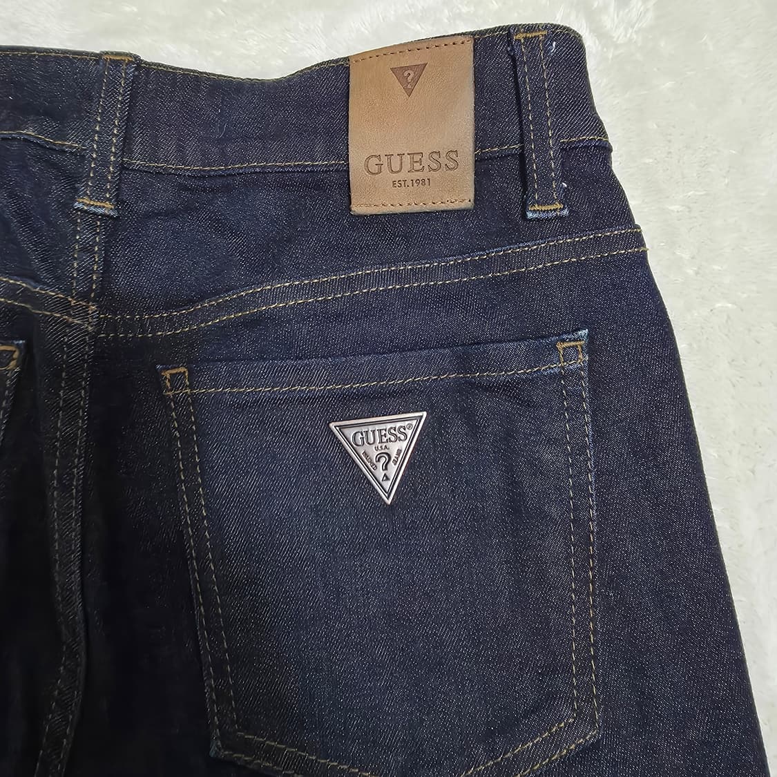 (28)게스 원워시 크롭 스트레이트 데님 팬츠 상품이미지4