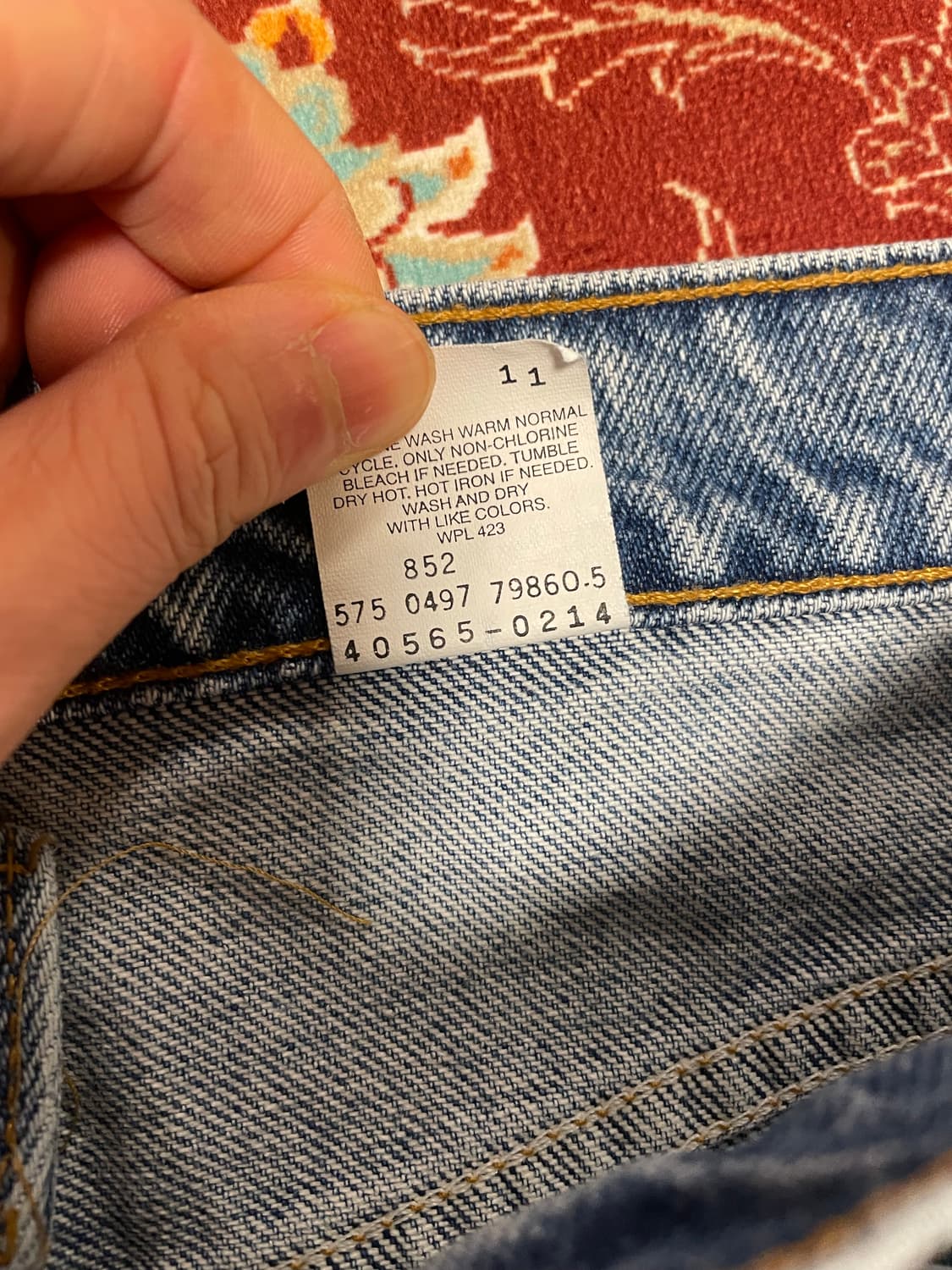 90s levis 565 32x32 wide leg 상품이미지5