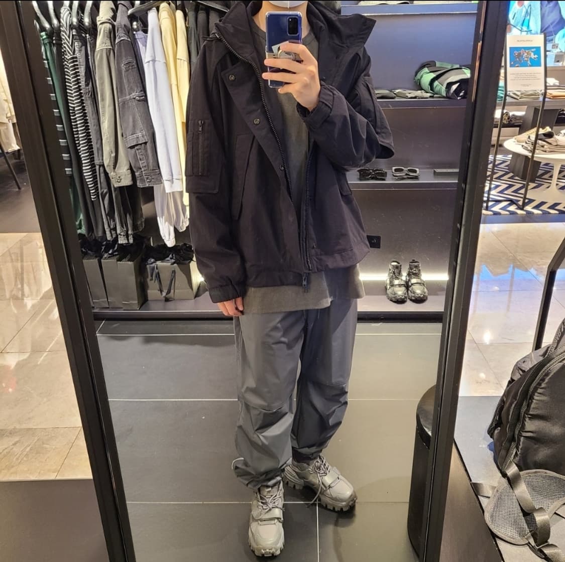 JUUN.J 준지 119만 레이어드 후드 쉘파카 상품이미지1